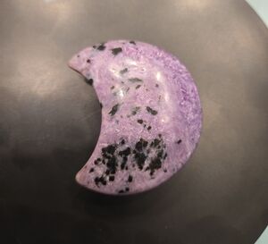 Purple Charolite Moon-Shaped Crystal
